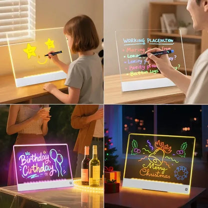 Pizarra Lampara LED Acrílica +7 Colores