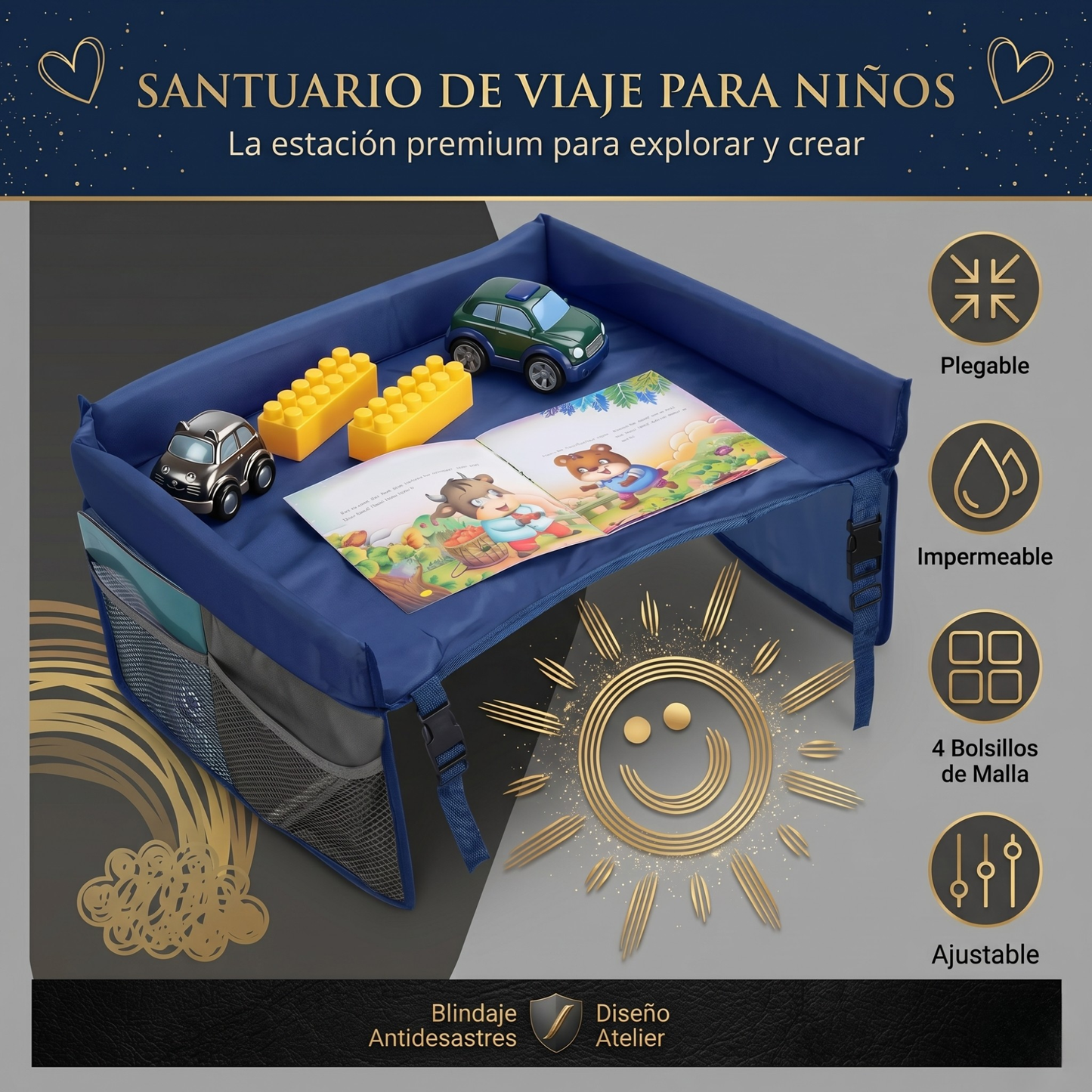 Mesa portátil para asiento de coche