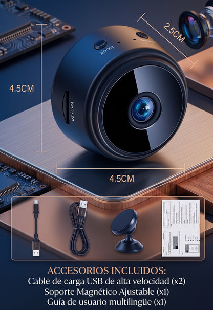 Mini Cámara Seguridad Wifi Full HD Visión Nocturna