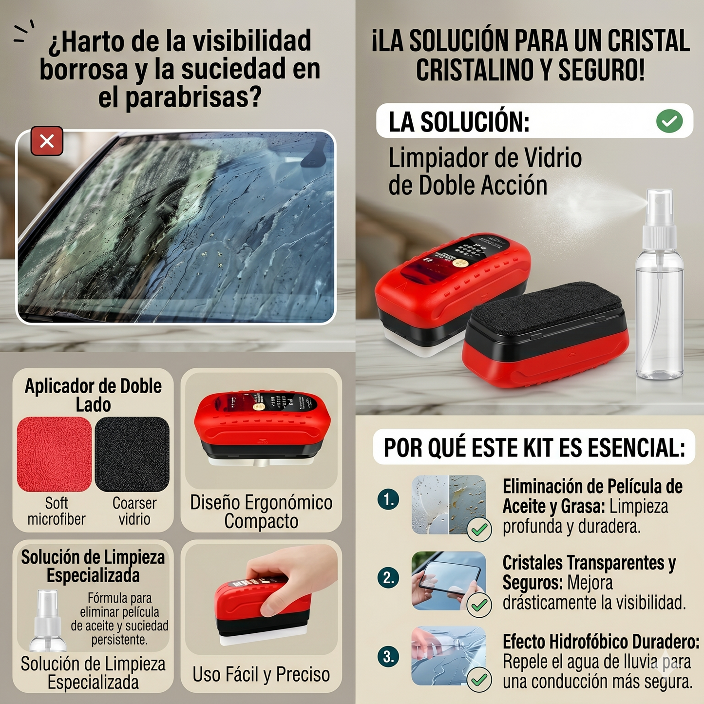 Cepillo De Limpieza para vidrios