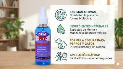 Oral Pet Spray Bucal Limpiador Mascotas