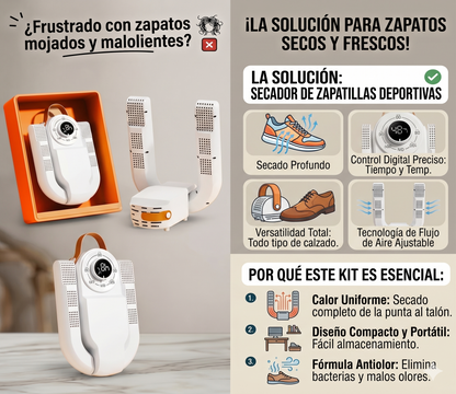 DryStep Pro – Secador Inteligente de Zapatos con Aire 360°