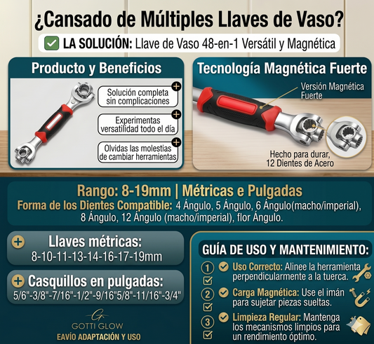 LLAVE INGLESA MULTIFUNCIONAL 8 EN 1